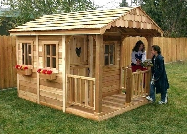 painted wooden playhouse